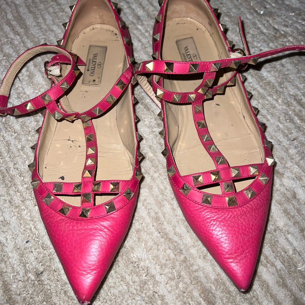 Valentino Garvani Rockstud Caged Ballerina Flats